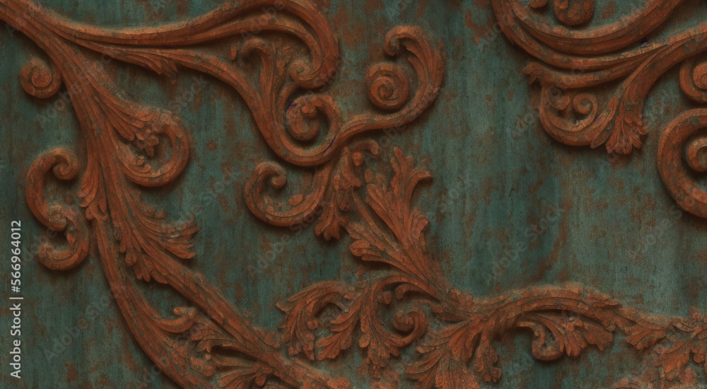Weathered Wonders - Bronze and patina surface textures with intricate carving and detailing