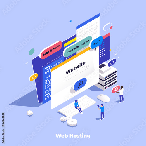 Web Hosting Computer Composition