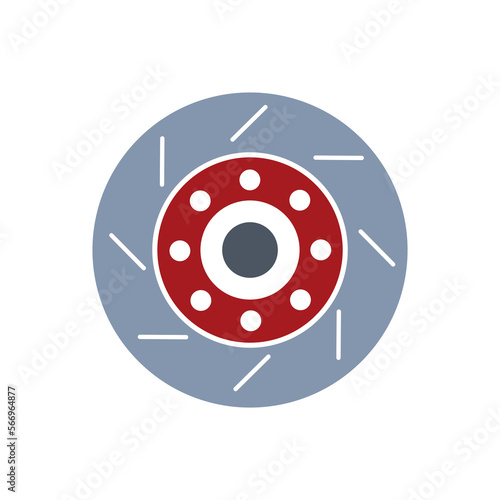brake icon on a white background, vector illustration
