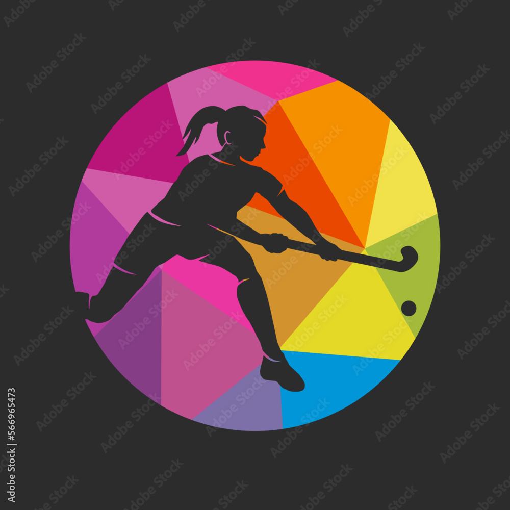Field hockey sport graphic for use as a template for flyer or for use in web design. Field hockey sport graphic for use as a template for flyer or for use in web design.