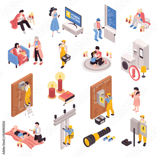 Power Outage Icons Collection