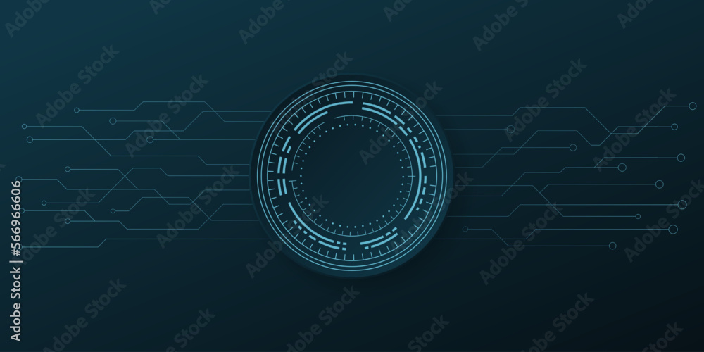 Obraz na plátně Abstract technology background with circuit line