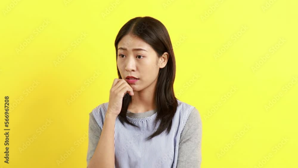 Woman thinking hard ,Planning to do something, Overthinking or worrying, Have a headache, Migraine, Stress, Free space for advertising or promoting products, Copy space, Enter text. Woman thinking hard ,Planning to do something, Overthinking or worrying, Have a headache, Migraine, Stress, Free space for advertising or promoting products, Copy space, Enter text.