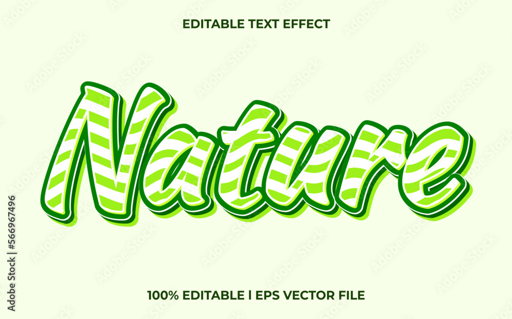 Nature 3d text effect and editable text, green template 3d style use for business tittle Nature 3d text effect and editable text, green template 3d style use for business tittle