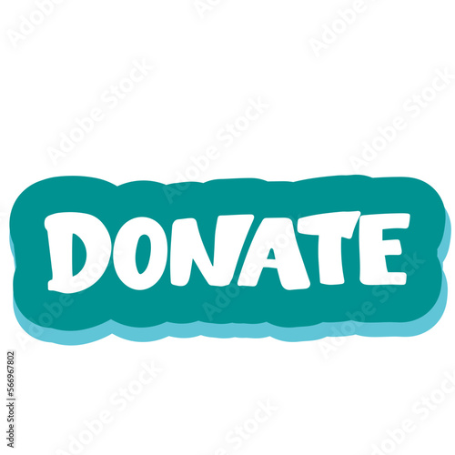 black hand push on donate button. flat style trend modern simple logotype graphic art design isolated on white background. concept of beneficence sign or financial sponsorship for human rights