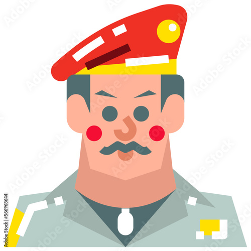colonel flat icon