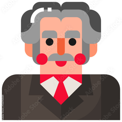 professor flat icon