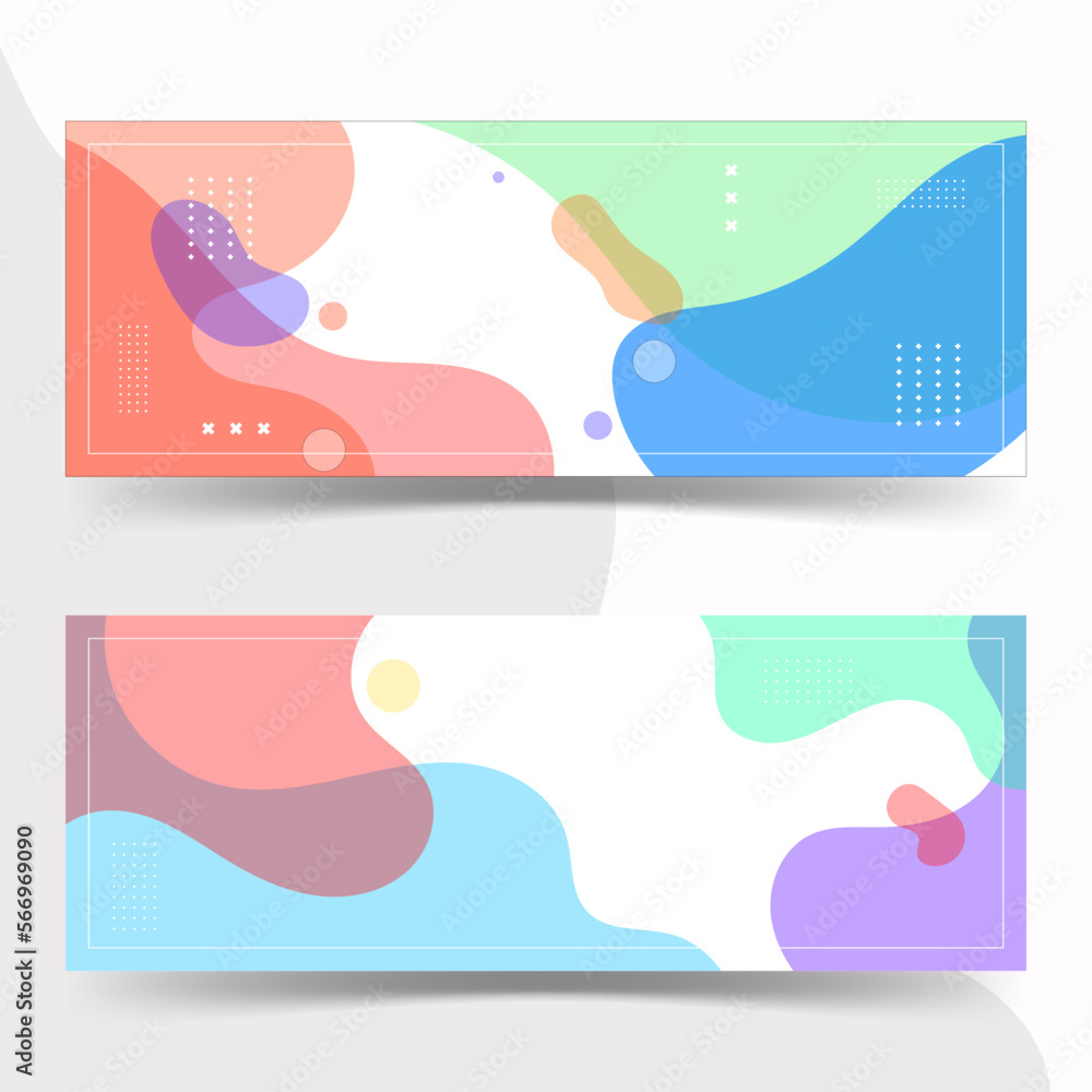 background banner. colorful, gradient color bubbles collection set