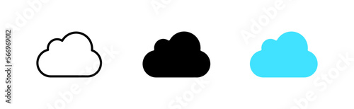 Cloud line icons. Weather, forecast, temperature, rain, precipitation, bad weather, overcast, season, dampness, meteorology. Vector icon in line, black and colorful style on white background