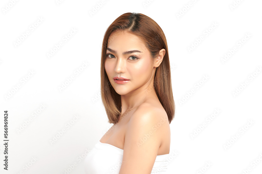 Beautiful young asian woman with clean fresh skin on white background, Face care, Facial treatment, Cosmetology, beauty and spa, Asian women portrait. Beautiful young asian woman with clean fresh skin on white background, Face care, Facial treatment, Cosmetology, beauty and spa, Asian women portrait.