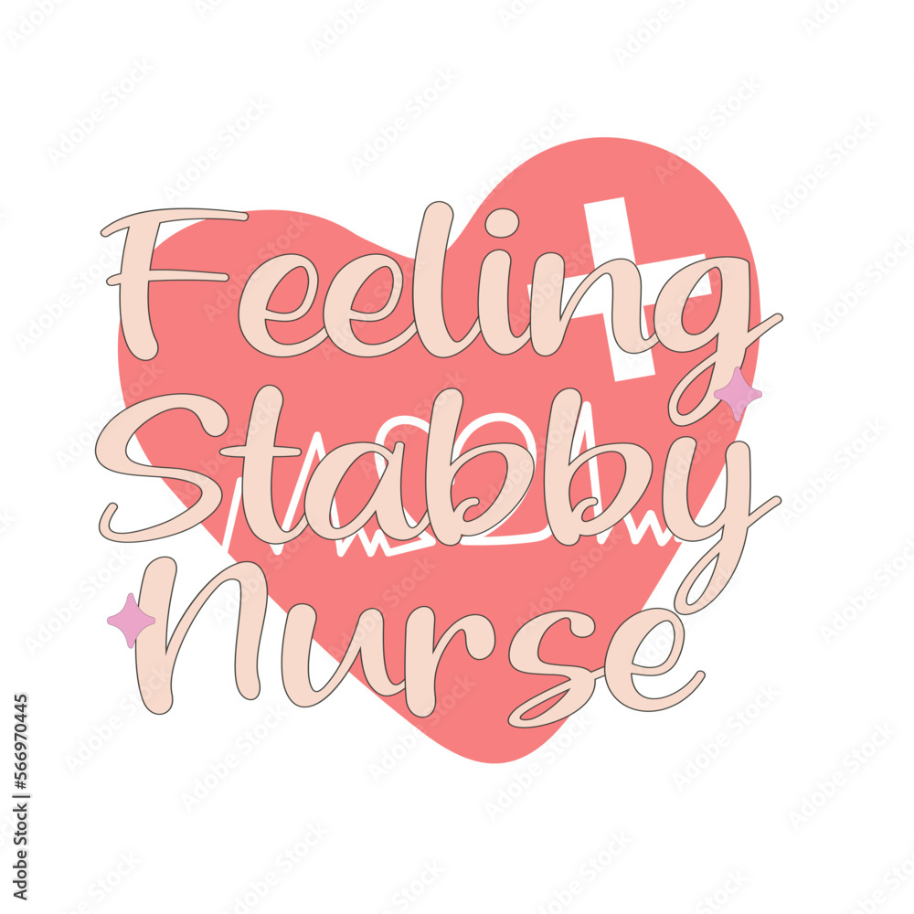 Naklejka premium feeling stabby nurse