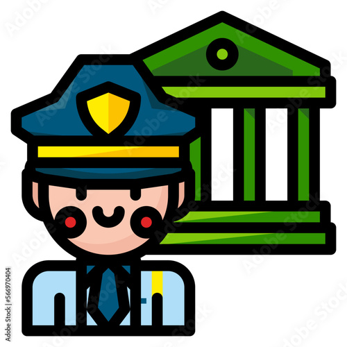 guard,security filled outline icon