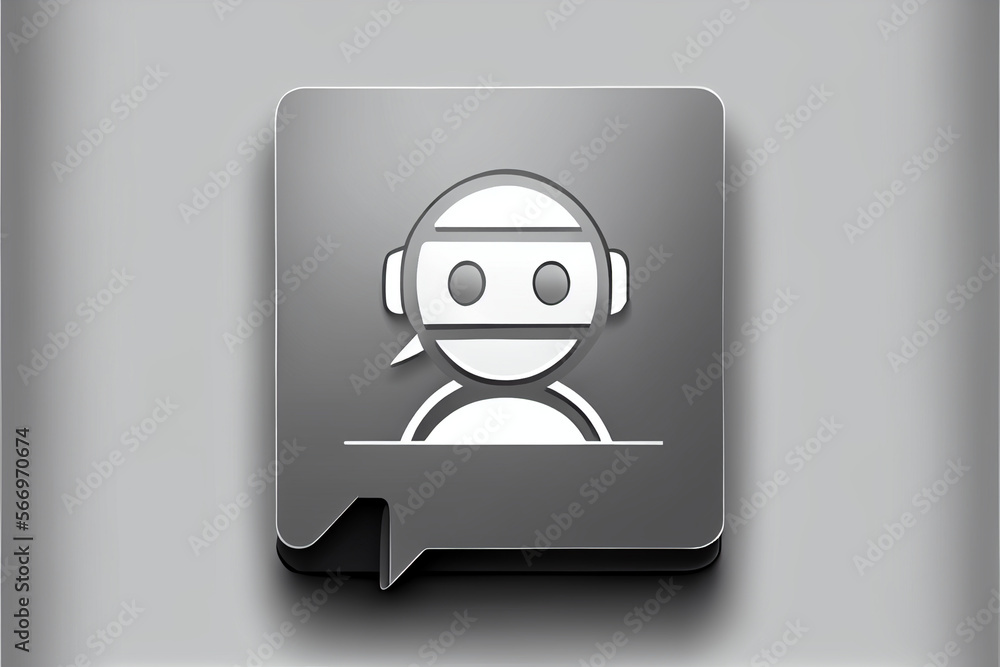 ChatBot icon, style, grey ,Generative AI ChatBot icon, style, grey ,Generative AI