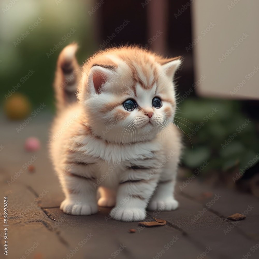 kitten in the garden made with generative ai kitten in the garden made with generative ai