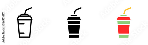 Cocktail line icon. Alcohol, party, bar, club, holiday, restaurant, social evening, treat, drink, drinks. Leisure concept. Vector icon in line, black and colorful style on white background