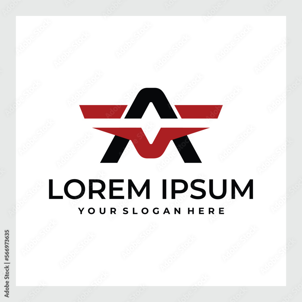 Obraz premium aviation logo vector creative design template