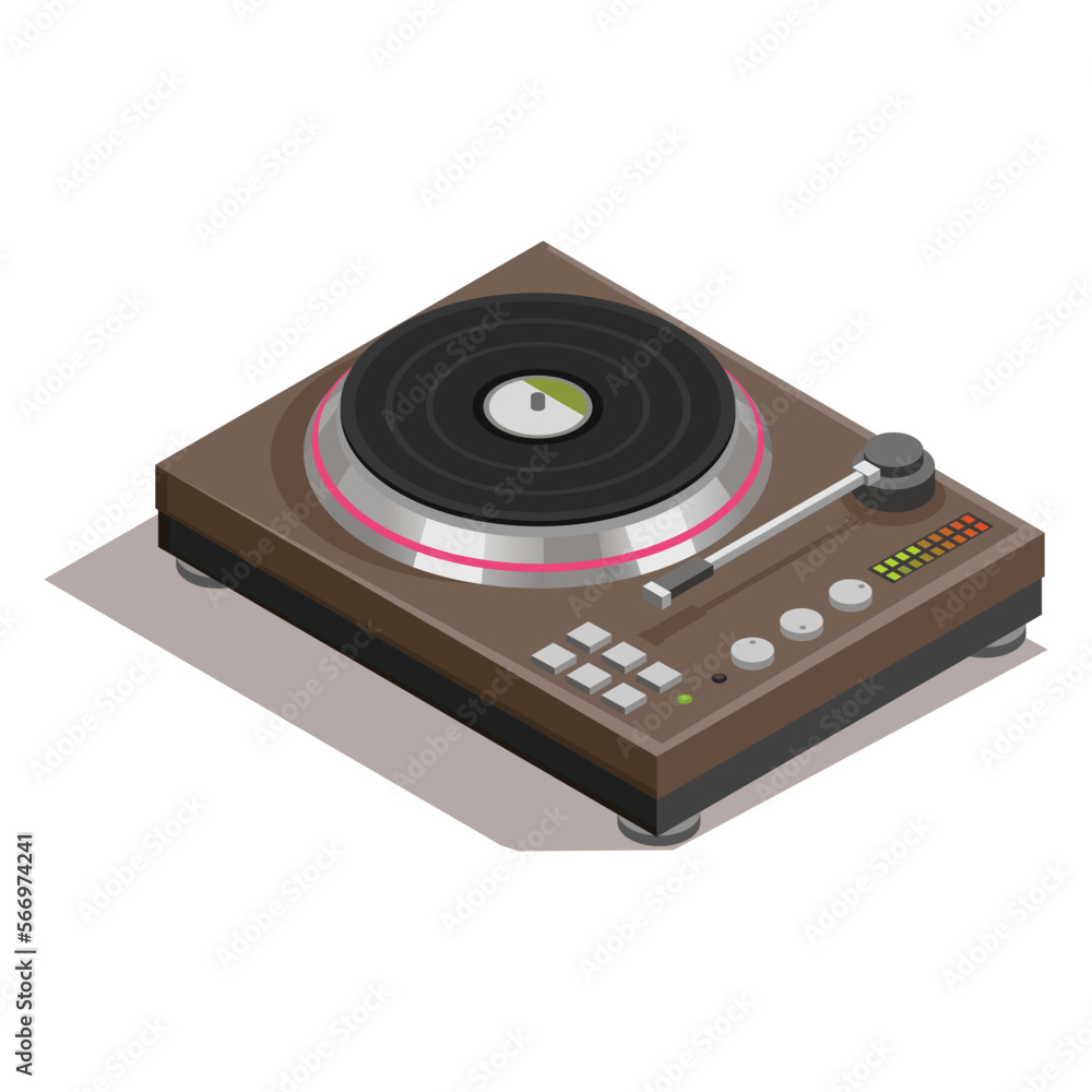 Fototapeta premium turntable with record