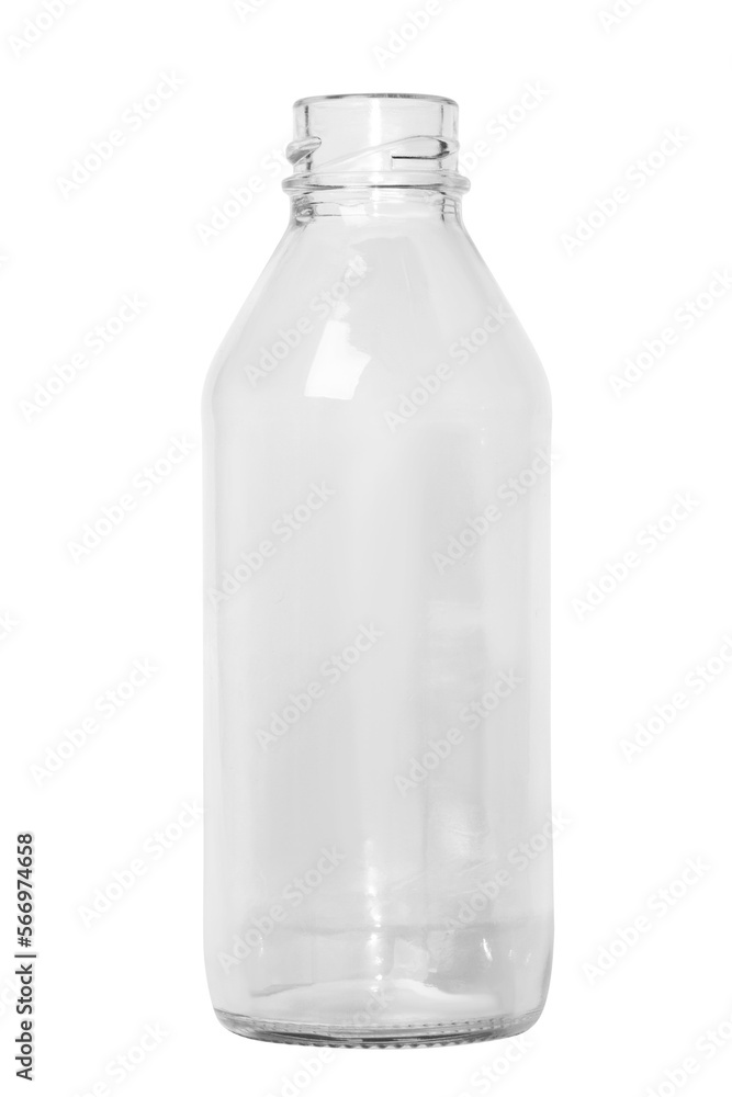 Glass bottle without cap. isolated. PGN Glass bottle without cap. isolated. PGN