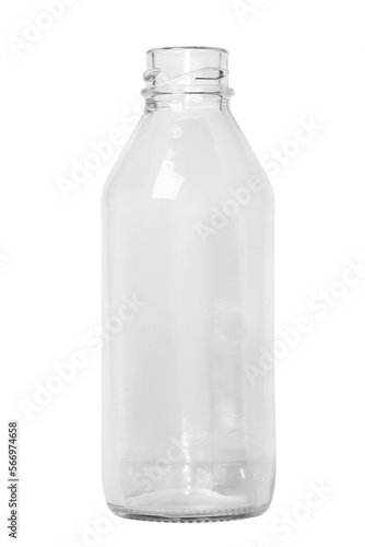 Glass bottle without cap. isolated. PGN photo