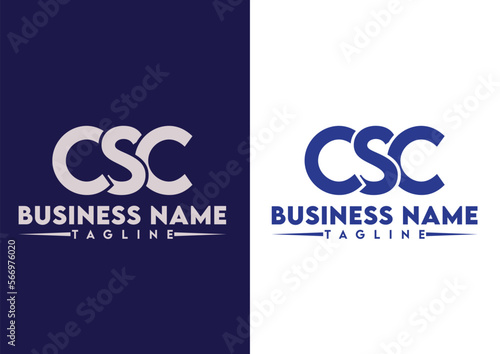 Letter CSC logo design vector template, CSC logo photo