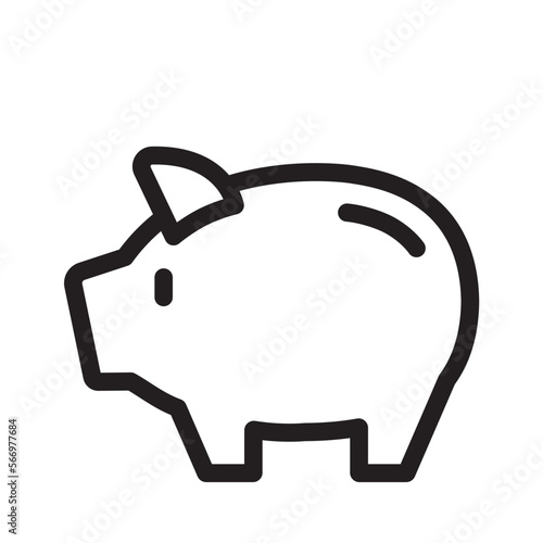 貯金箱　アイコン（線の太さ三種）