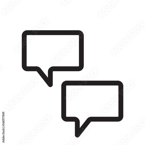 吹き出し　アイコン（線の太さ三種）