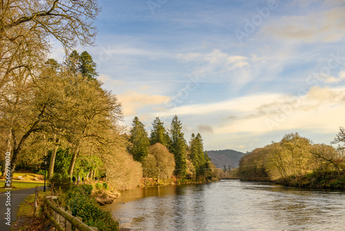 autumn landscape with river