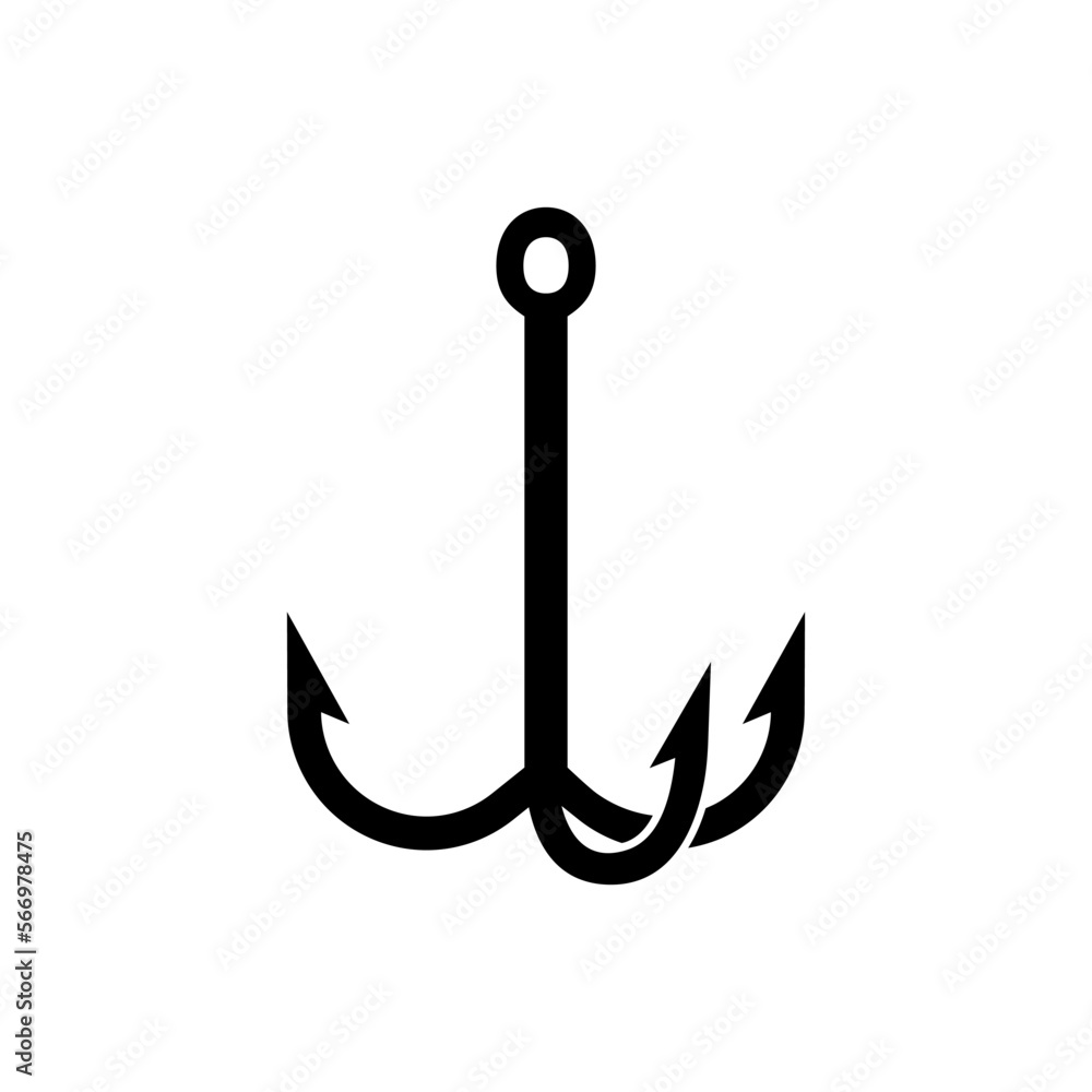 Fishing hook icon vector. Fishing illustration sign. fish symbol or logo. Fishing hook icon vector. Fishing illustration sign. fish symbol or logo.
