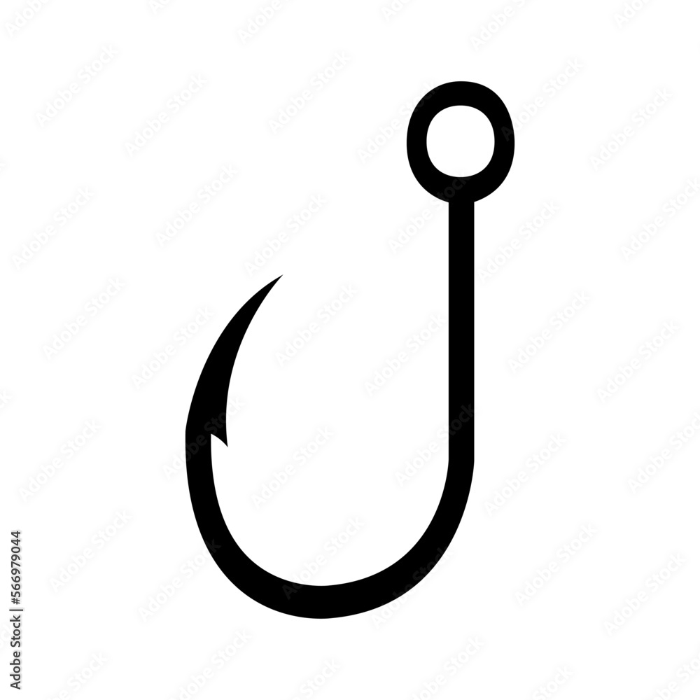 Fishing hook icon vector. Fishing illustration sign. fish symbol or logo. Fishing hook icon vector. Fishing illustration sign. fish symbol or logo.