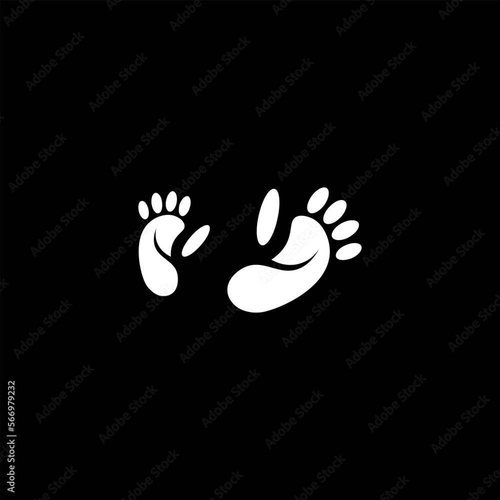 Obraz premium Ape Footprint Logo Icon Ideas