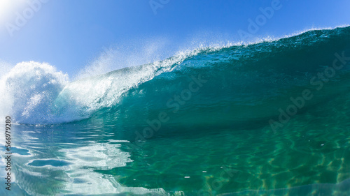Wave Swimming Ocean Close Up Face To Face Clear Blue Water  Photography © ChrisVanLennepPhoto