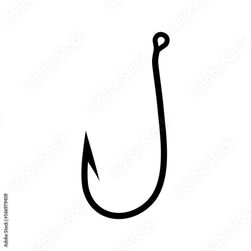Fishing hook icon vector. Fishing illustration sign. fish symbol or logo.