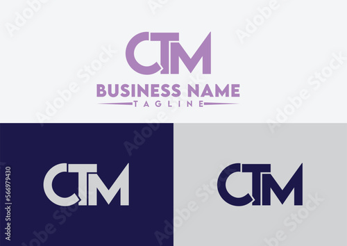 Letter CTM logo design vector template, CTM logo photo