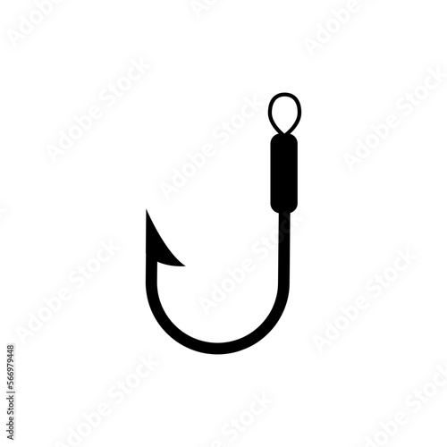 Fishing hook icon vector. Fishing illustration sign. fish symbol or logo.