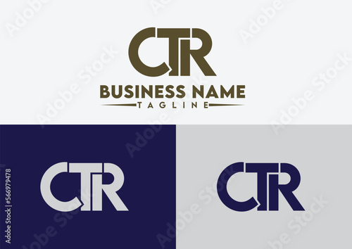 Letter CTR logo design vector template, CTR logo