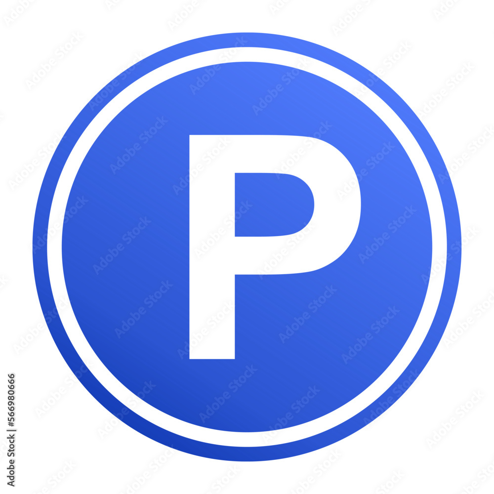 Parking sign symbol icon blue design vector illustration Parking sign symbol icon blue design vector illustration