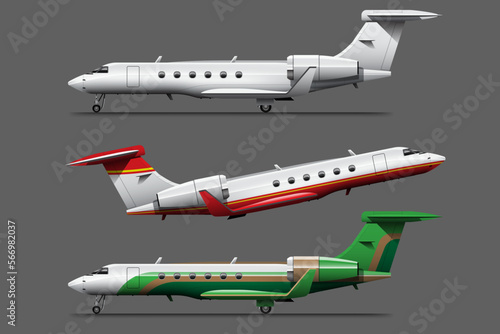 Big isolated Business class boeing aircraft Air cargo delivery and transportation charter icon vector illustration, logistic concept, flat vector,