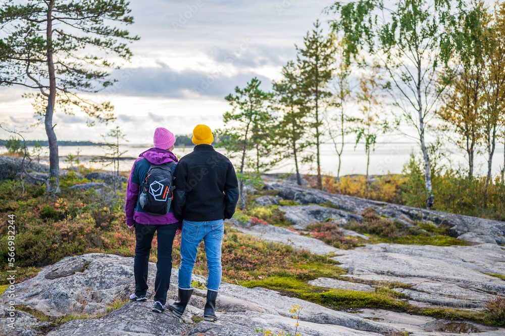 Couple looking at the sea. Fäboda, Jakobstad/Pietarsaari. Finland Couple looking at the sea. Fäboda, Jakobstad/Pietarsaari. Finland