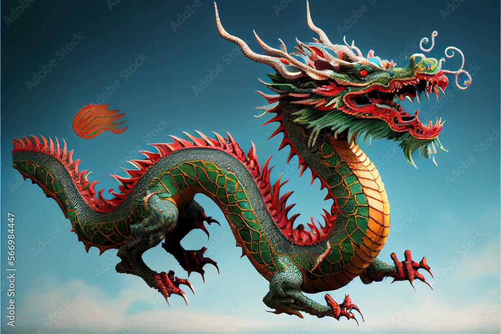 Fototapeta premium Chinese dragon illustration