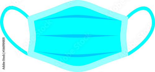 Blue mask icon sign symbol, masks design transparent