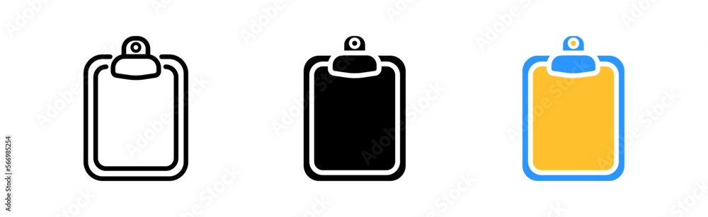 Clipboard line icon. Document, survey, documentation, research, sheet of paper, file, approved. Business concept. Vector icon in line, black and colorful style on white background Clipboard line icon. Document, survey, documentation, research, sheet of paper, file, approved. Business concept. Vector icon in line, black and colorful style on white background