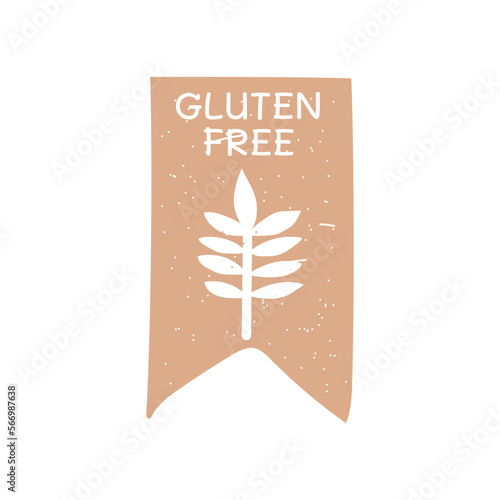 gluten free badges. Vector hand drawn illustration