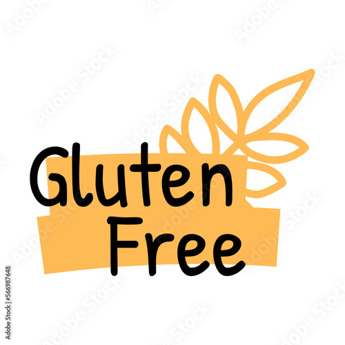gluten free badges. Vector hand drawn illustration
