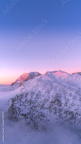 Winter mountain landscape. View from mount Zvoh.