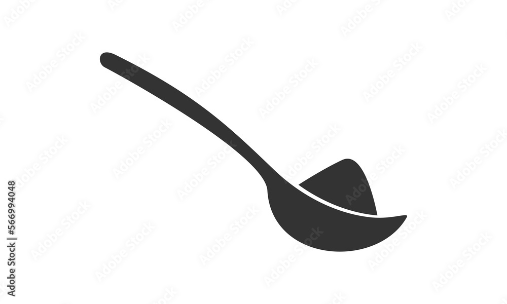 Spoon with sugar, salt, flour or other ingredient icon Spoon with sugar, salt, flour or other ingredient icon
