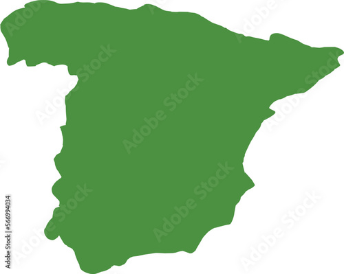 vector sketch map of spain country