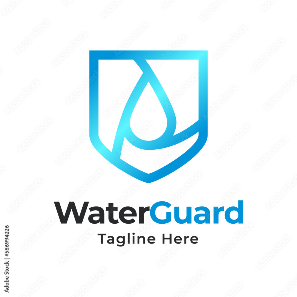 Water guard logo template illustration Water guard logo template illustration
