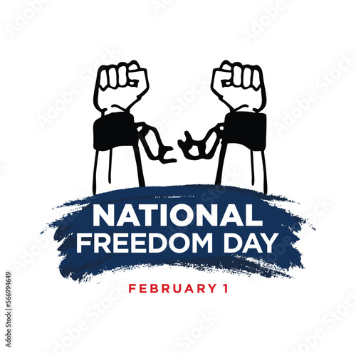 National Freedom Day. February 1. Vector Illustration.