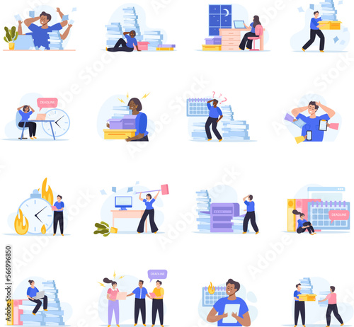 Business Stress Icon Set