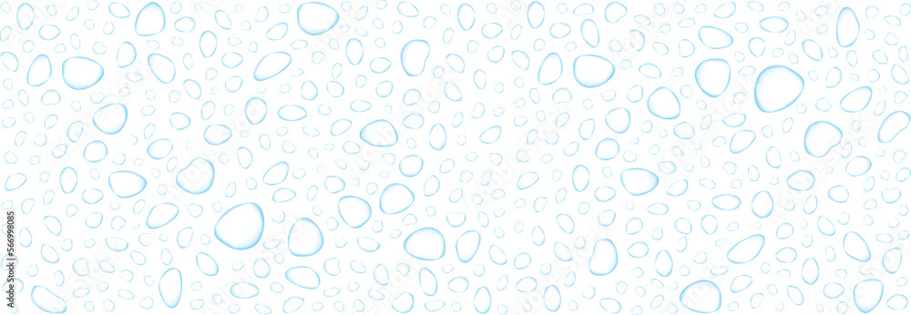 vector illustration of blue colored water drops background